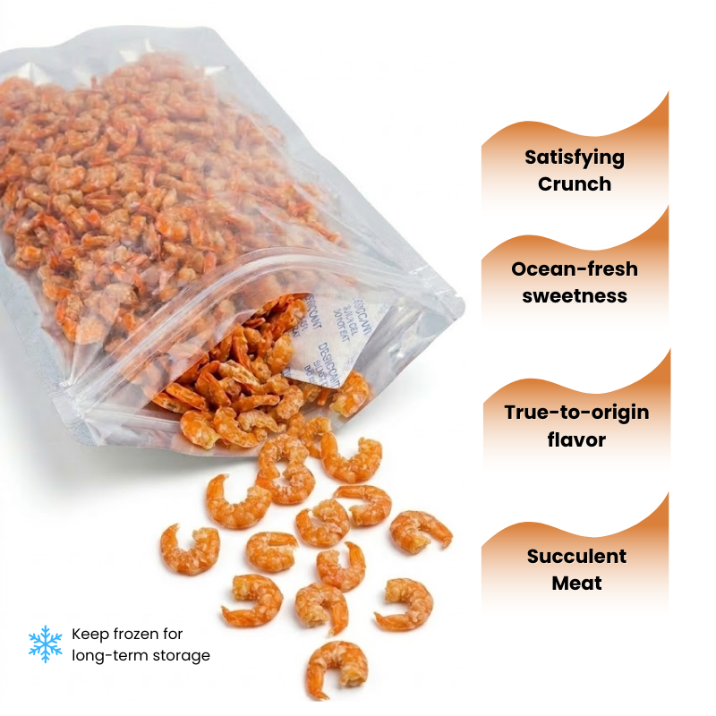 Natural Dried Shrimp - Premium Sun-Dried Tiny Shrimp for Soup Base, Fried Rice, and Stir-Fry - Authentic Asian Umami Seasoning - Wild Caught, No Added Colors