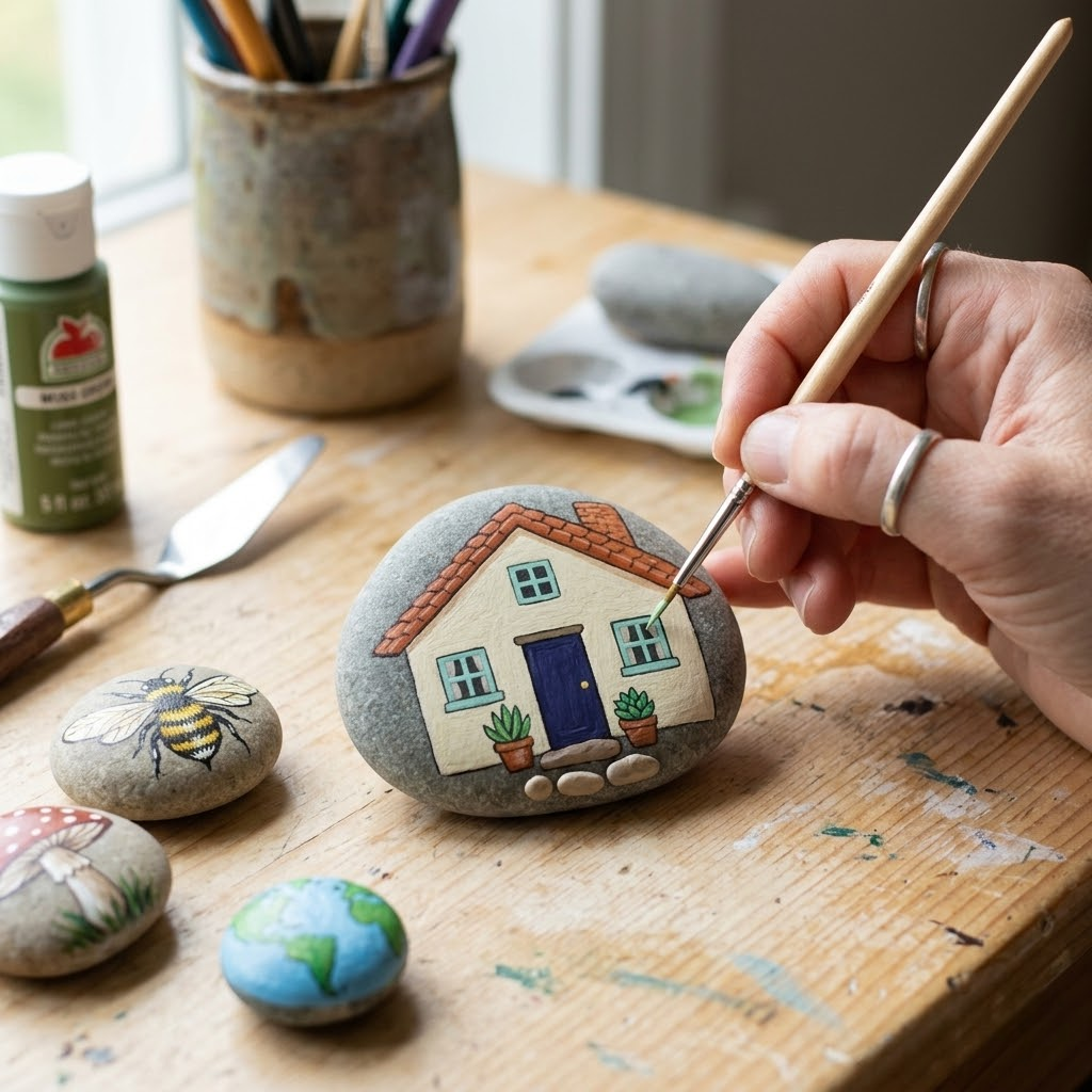 River Rocks for Painting – Flat & Smooth Painting Stones – Natural Craft Rocks to Paint for Kids, Adults, DIY Art & Mandala Designs