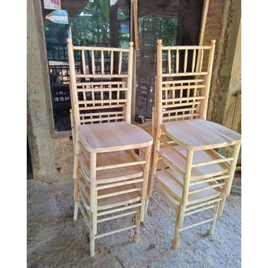 100% Solid Teak Wood Tiffani Chairs Set of 4 - Ballrooms Dining Chair - Wooden Kitchen Chairs for Dining Room, Kitchen (Natural)