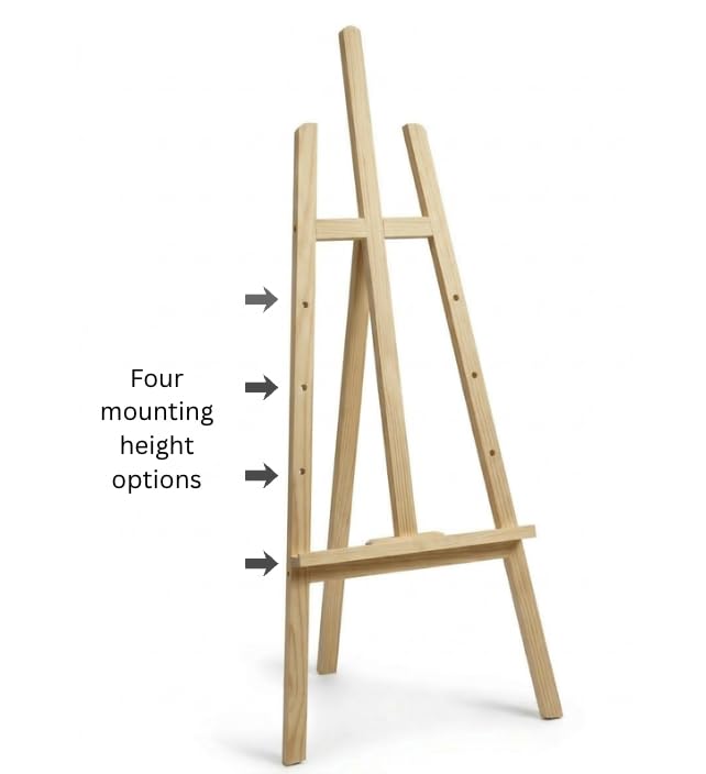 51" Art & Sign Easel Stand for Display - Adjustable Wooden Floor Easels for Painting, Holding Signs or Canvas up to 36" Tall, Ideal for Artist, Events, Displays, Drawing, Parties, Fairs (1)