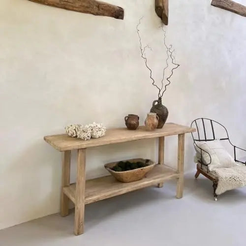 Console Table with Storage Shelf, Rustic Narrow Entryway Table, Wooden Sofa Table for Living Room, Hallway, Foyer, Long Accent Table for Home Decor