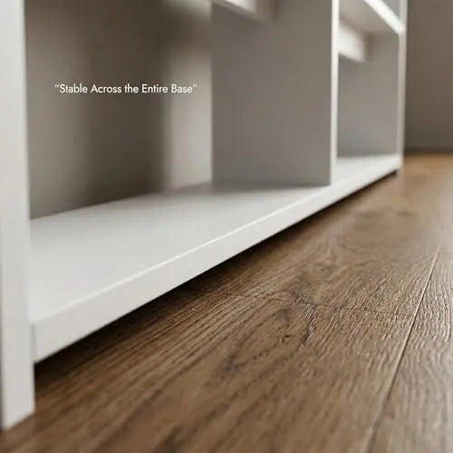 Narrow Bedside Shelf, Slim Nightstand Storage Rack for Small Spaces, Bedside Organizer Table Behind Bed, Long Side Table for Bedroom, Sofa, Entryway, Space Saving Shelf, White