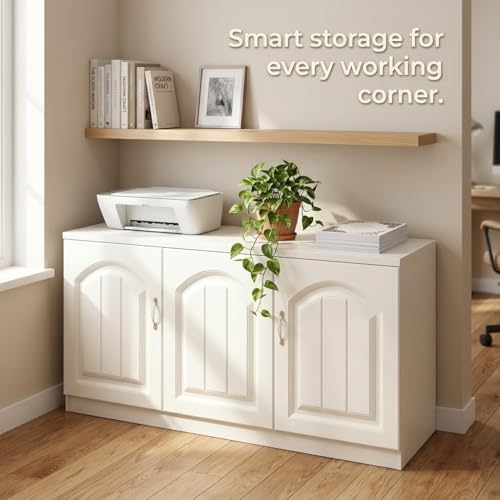 White Storage Bench Cabinet, 2-Door MDF Entryway Shoe Bench with Hidden Storage, Modern European Style Bed End Bench for Bedroom, Living Room, Balcony, 23.6 x 11.8 x 15.7 Inch