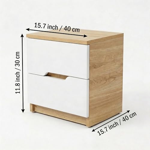 Nightstand with Drawer, Modern Wooden Bedside Table, Small Storage Cabinet for Bedroom, Living Room or Entryway, MDF End Table Organizer
