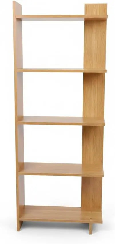 5-Tier Wooden Bookcase – Space-Saving MDF Storage Shelf for Home or Office Kikbo