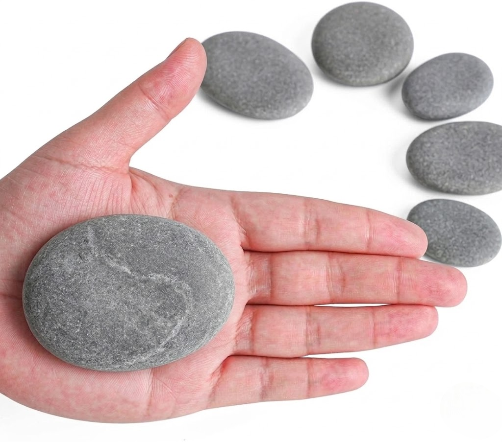 River Rocks for Painting – Flat & Smooth Painting Stones – Natural Craft Rocks to Paint for Kids, Adults, DIY Art & Mandala Designs