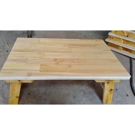 Foldable Wooden Floor Desk – Compact 15.7" x 23.6" Lap Table with Ladder-Style Legs for Study or Laptop Use