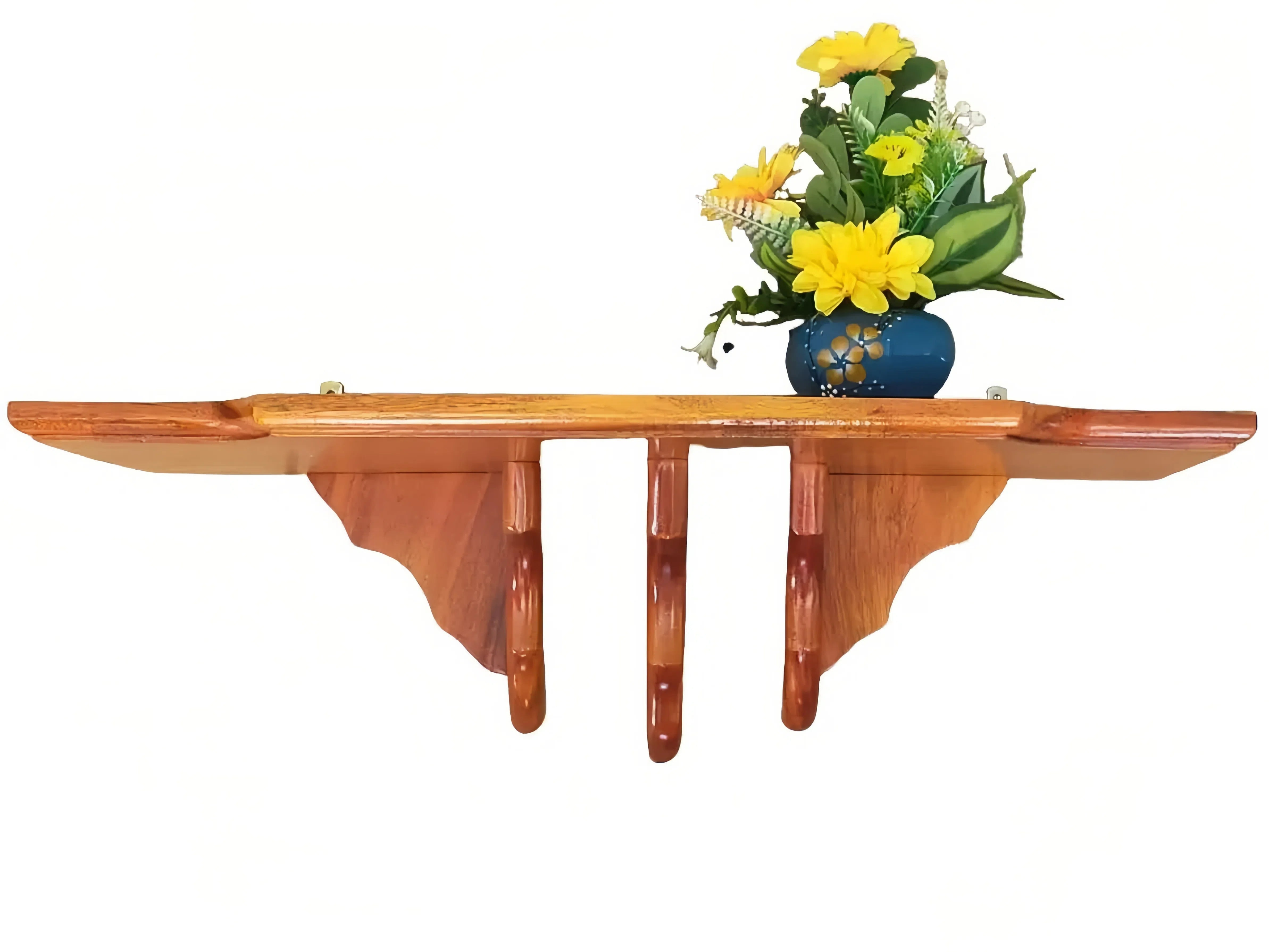 Wood Display Shelf – Tabletop Stand for Figurines, Frames, or Spiritual Decor