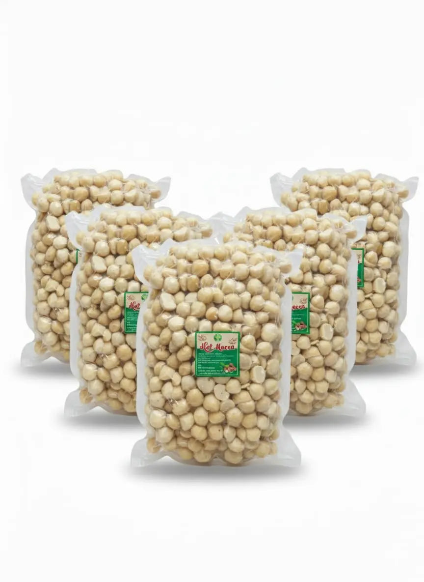 Macadamia Nuts, 4.4 lb (2kg), Medium Sizes Raw and Unsalted, Gluten-Free and Kosher, Unroasted Oil-Free Nuts with Creamy Flavor, Source of Fiber, Ideal for Baking, Cooking, Milk, and Healthy Snacking