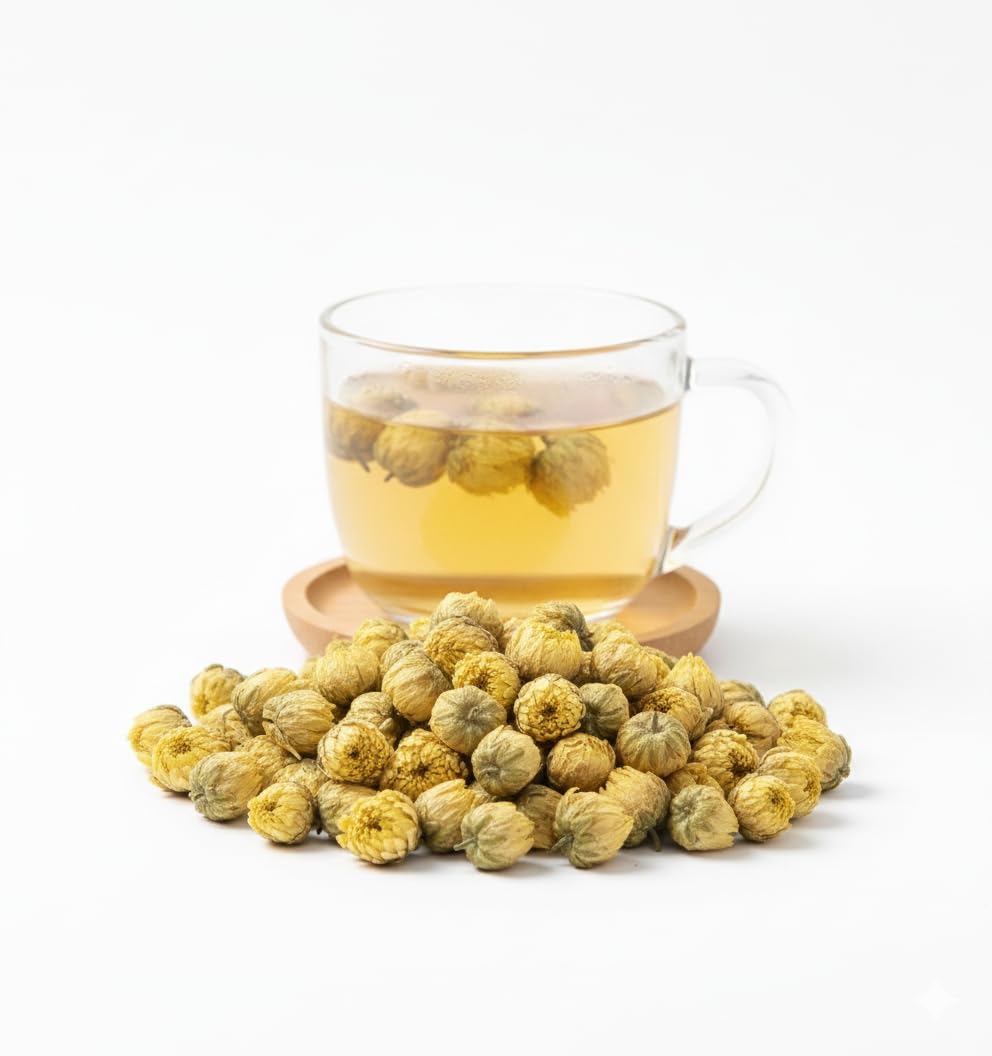Chrysanthemum Flower Bud Tea - 7oz / 200g - Pure Natural Dried Chrysanthemum Flowers - Herbal Tea Loose Leaf - Caffeine-free - No Preservatives, Whole Buds
