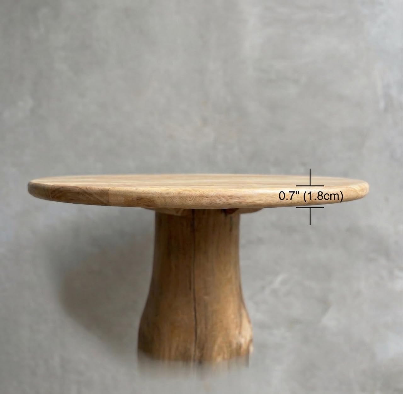 Kikbo Round Wooden Table Top 19.7 Inch (50cm) Rubber Wood for Dining Restaurant Home DIY Coffee Serving Indoor Outdoor Use Ruberwood End Table Nightstand