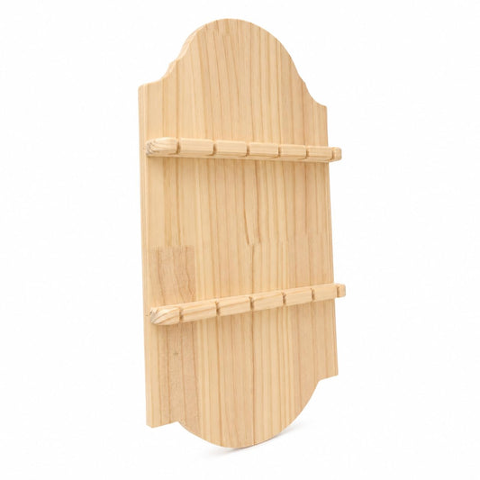 Wall Mounted Wooden Spoon Rack, Rustic Kitchen Utensil Organizer with 2 Shelves and 12 Hooks, Farmhouse Wood Storage Display Rack for Spoons, Ladles, Spatulas, Kitchen Decor