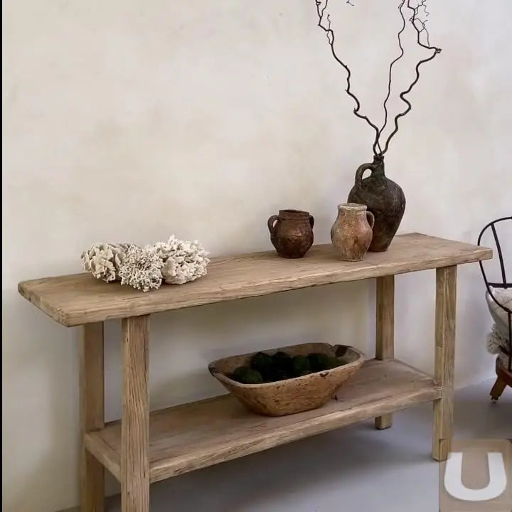 Console Table with Storage Shelf, Rustic Narrow Entryway Table, Wooden Sofa Table for Living Room, Hallway, Foyer, Long Accent Table for Home Decor
