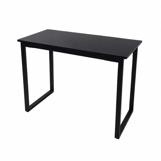 Modern Computer Desk 39.4" Home Office Desk with U-Shaped Metal Frame, Study Writing Table for Bedroom, Small Spaces, Black, 39.4 x 19.7 x 29.5 Inches
