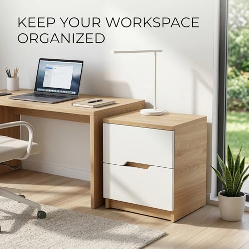 Nightstand with Drawer, Modern Wooden Bedside Table, Small Storage Cabinet for Bedroom, Living Room or Entryway, MDF End Table Organizer
