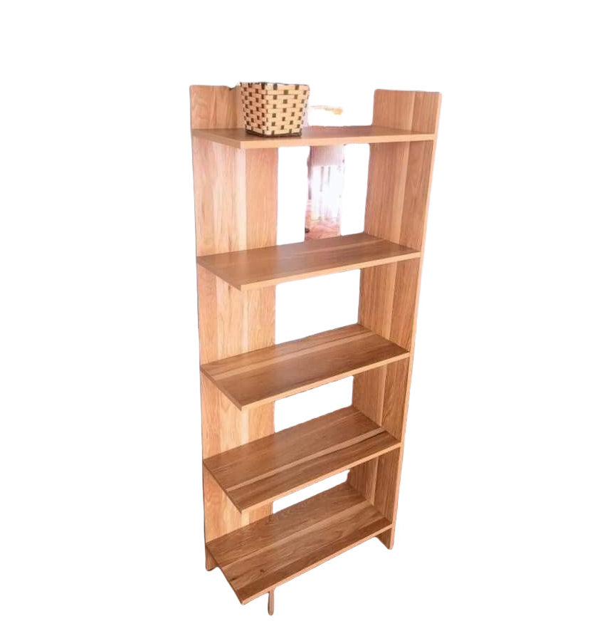 5-Tier Wooden Bookcase – Space-Saving MDF Storage Shelf for Home or Office
