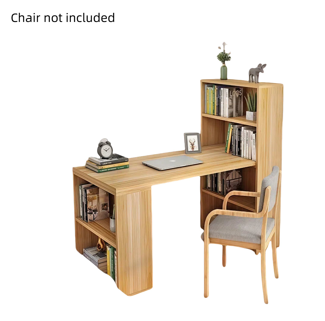 Computer Desk with Bookshelves – Workstation for Study, Office, or Gaming Setup