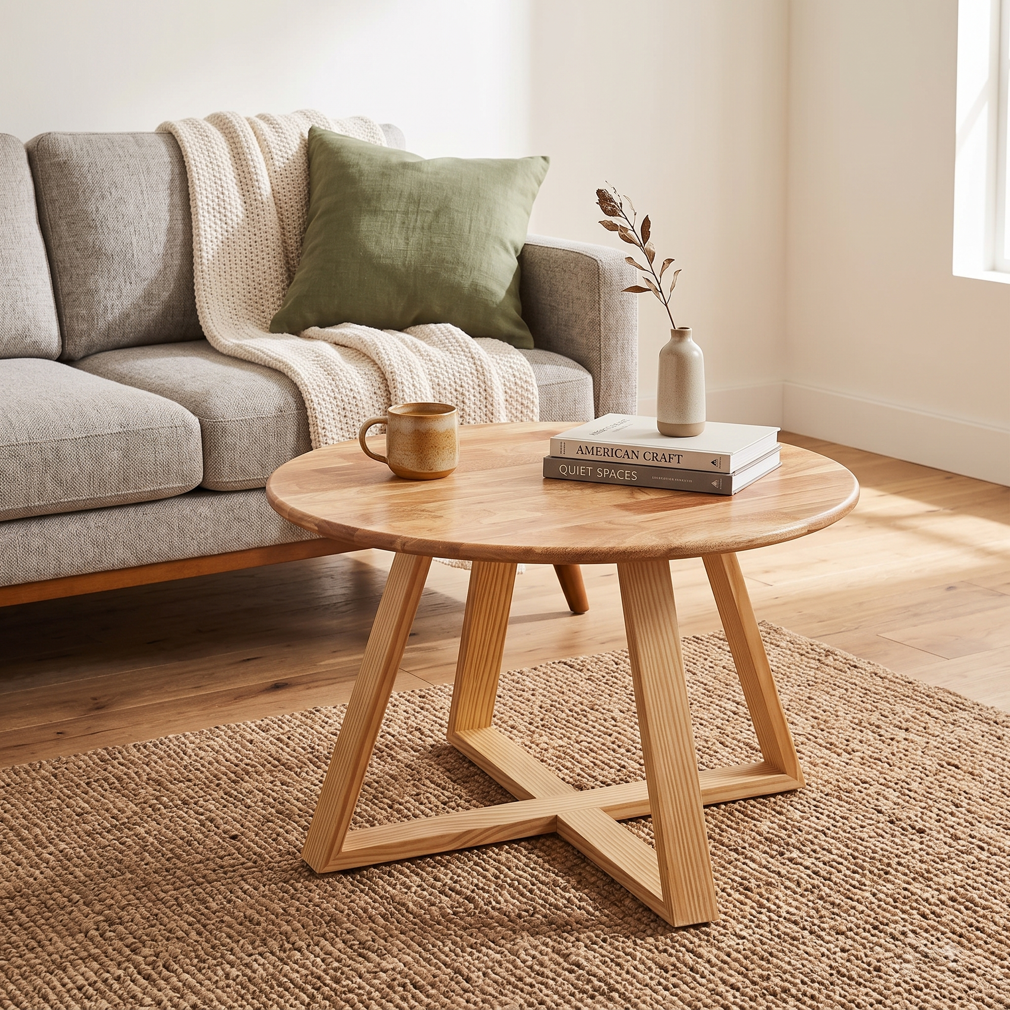 Solid Pine Wood Furniture Legs – Minimalist Natural Wood Legs for Sofa, Coffee Table & Cabinet – DIY Replacement Table Legs with Mounting Hardware