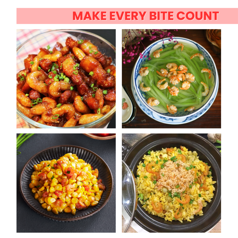 Natural Dried Shrimp - Premium Sun-Dried Tiny Shrimp for Soup Base, Fried Rice, and Stir-Fry - Authentic Asian Umami Seasoning - Wild Caught, No Added Colors