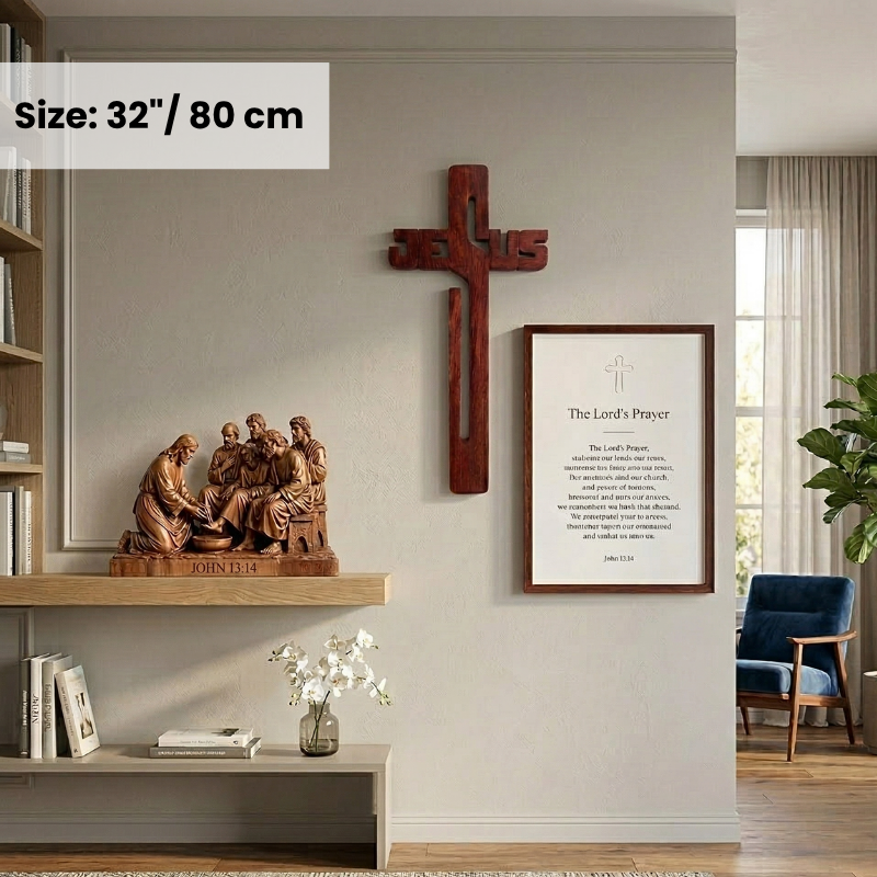 Wall Hanging Wooden Cross – Wood Cross, Holy Land, Crosses from Bethlehem, Holy Wall Cross – Cross Gift, Baptism Gifts, Christian Gift, Home Décor, Confirmation, First Communion & Housewarming