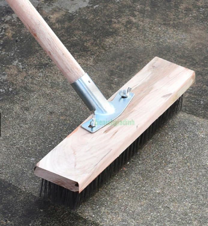 4pc Stainless Steel Wire Scrub Brush Heads 11.8in / 30cm for Deck, Concrete, Patio Floor Cleaning, Heavy Duty Stiff Metal Bristle Scrubber Broom for Outdoor Moss and Stain Removal