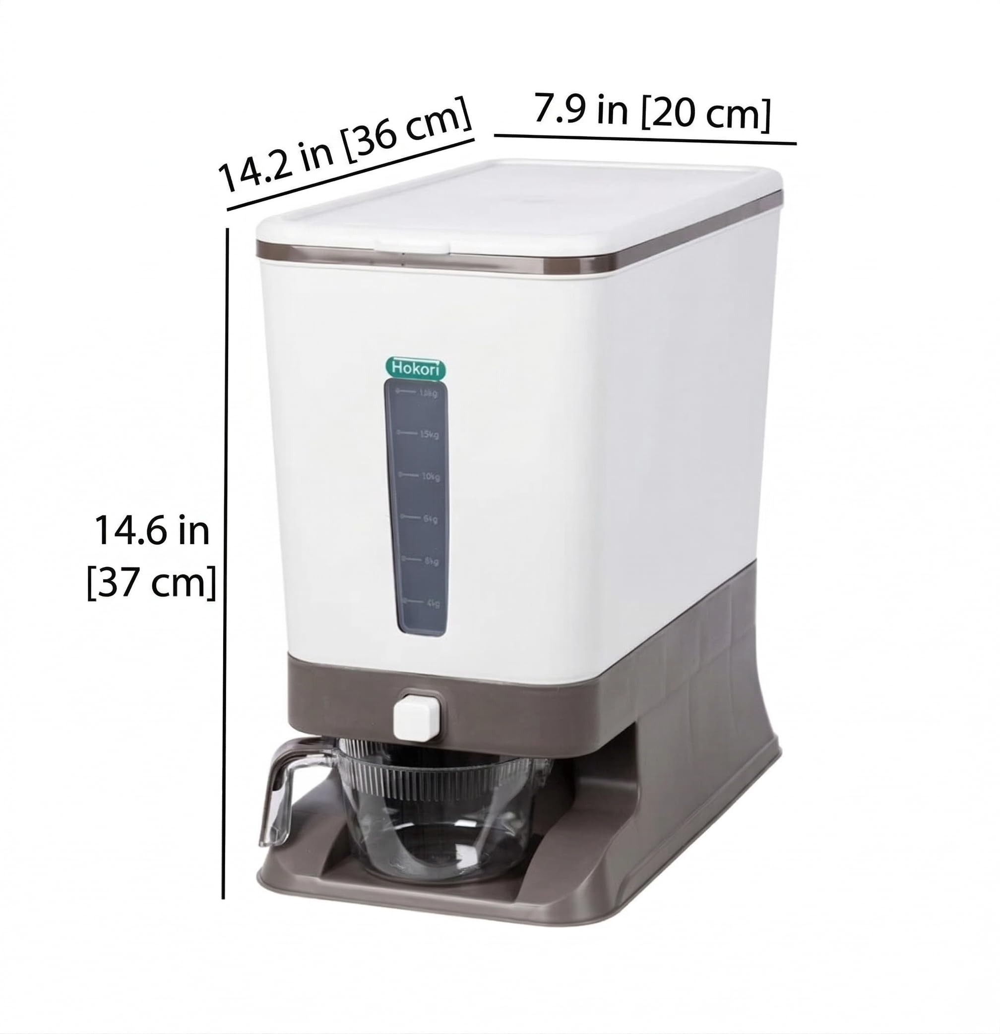 Kikbo 6-Pack Rice and Small Grains Dispenser 22 lbs / 10kg - Keep Fresh, Easy Fast Food Prep Rice Beans Flour Grains, No Mess Pantry Kitchen Organizer (Blue)