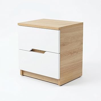 Nightstand with Drawer, Modern Wooden Bedside Table, Small Storage Cabinet for Bedroom, Living Room or Entryway, MDF End Table Organizer