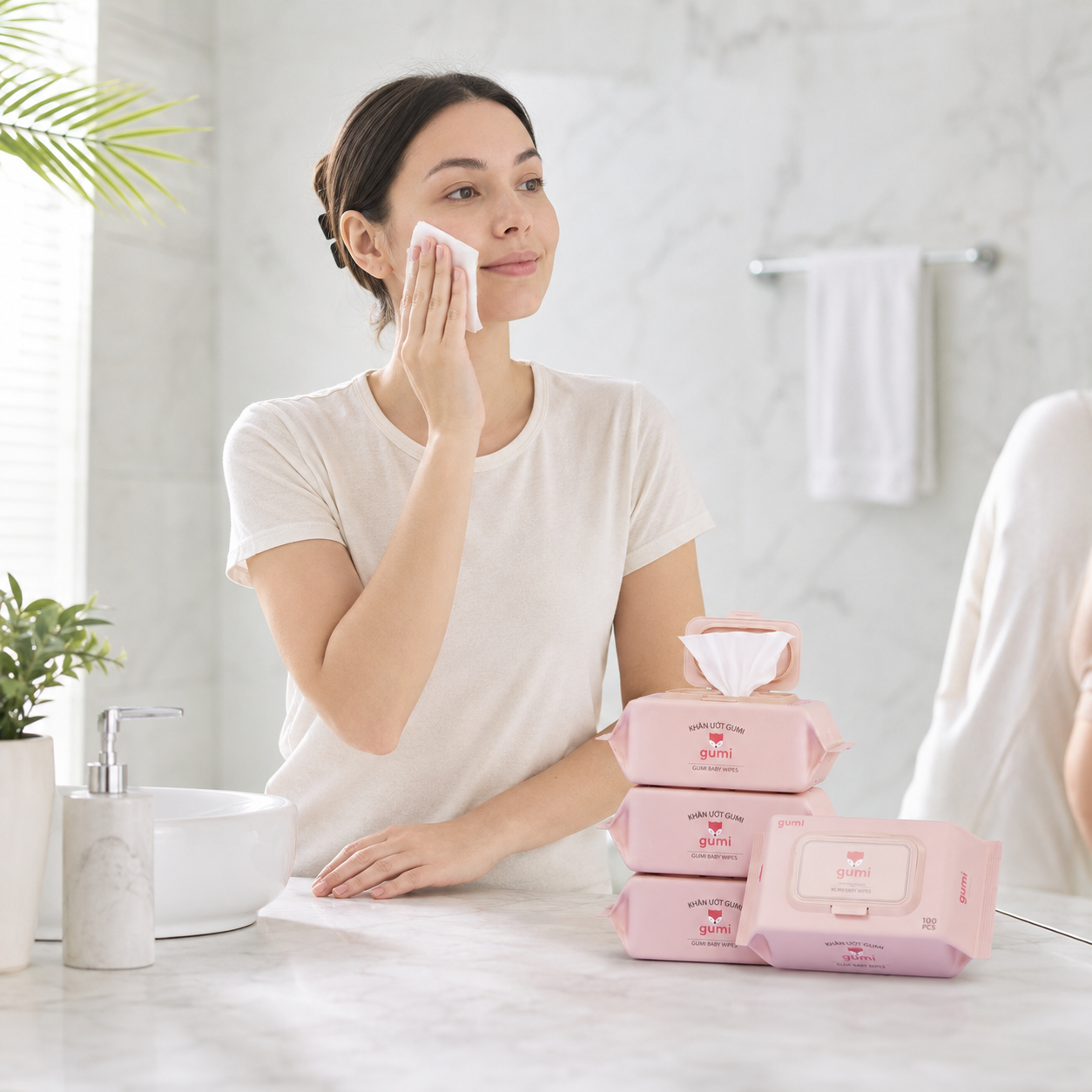Pure Water Sensitive Wipes – Gentle Cleansing Wipes - Face, Hand