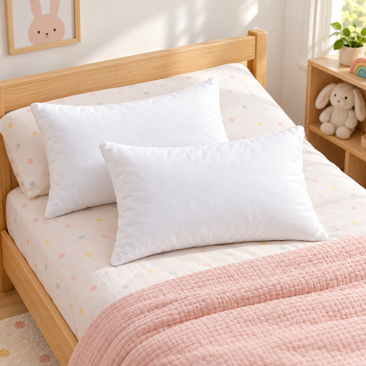 Polyester Fiber Bed Pillow Insert – Fluffy Down Alternative Sleeping Pillow