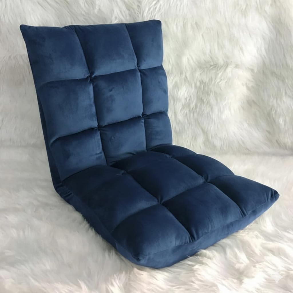 Adjustable Folding Floor Chair with Back Support 2PCS, 5-Position Recliner Sofa Bed, Padded Gaming, Meditation Floor Chair for Adults, Tatami Chair for Living Room, Bedroom, Reading & Lounging