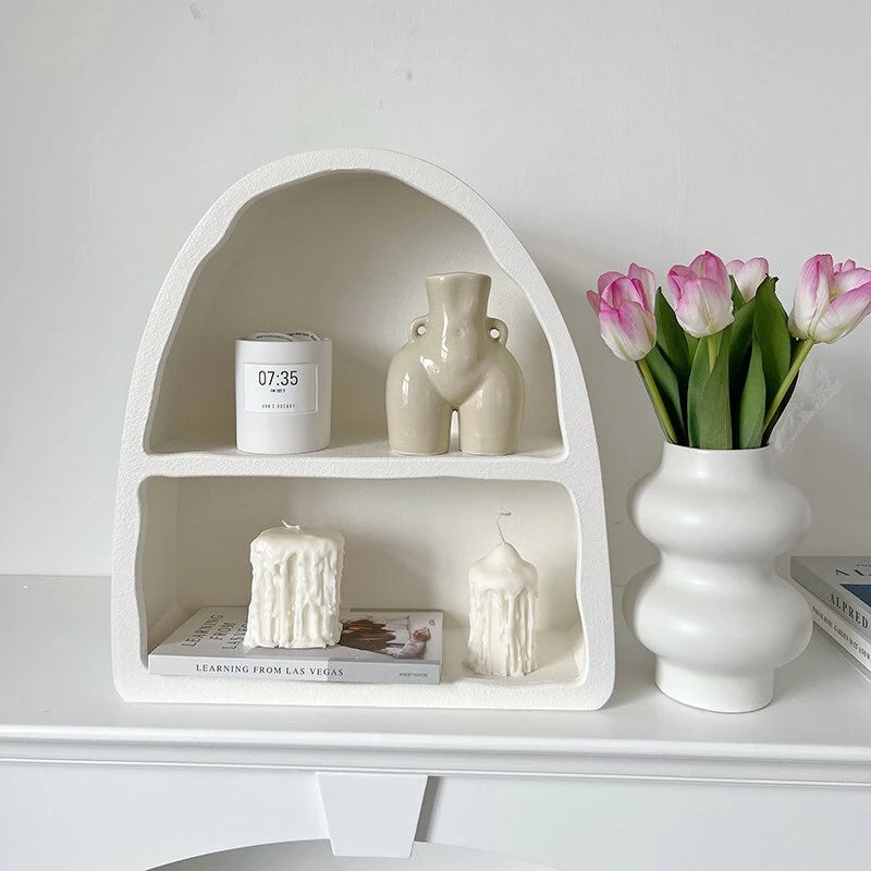 Aesthetic Arched 2-Tier Organizer for Cosmetics & Bedroom Storage