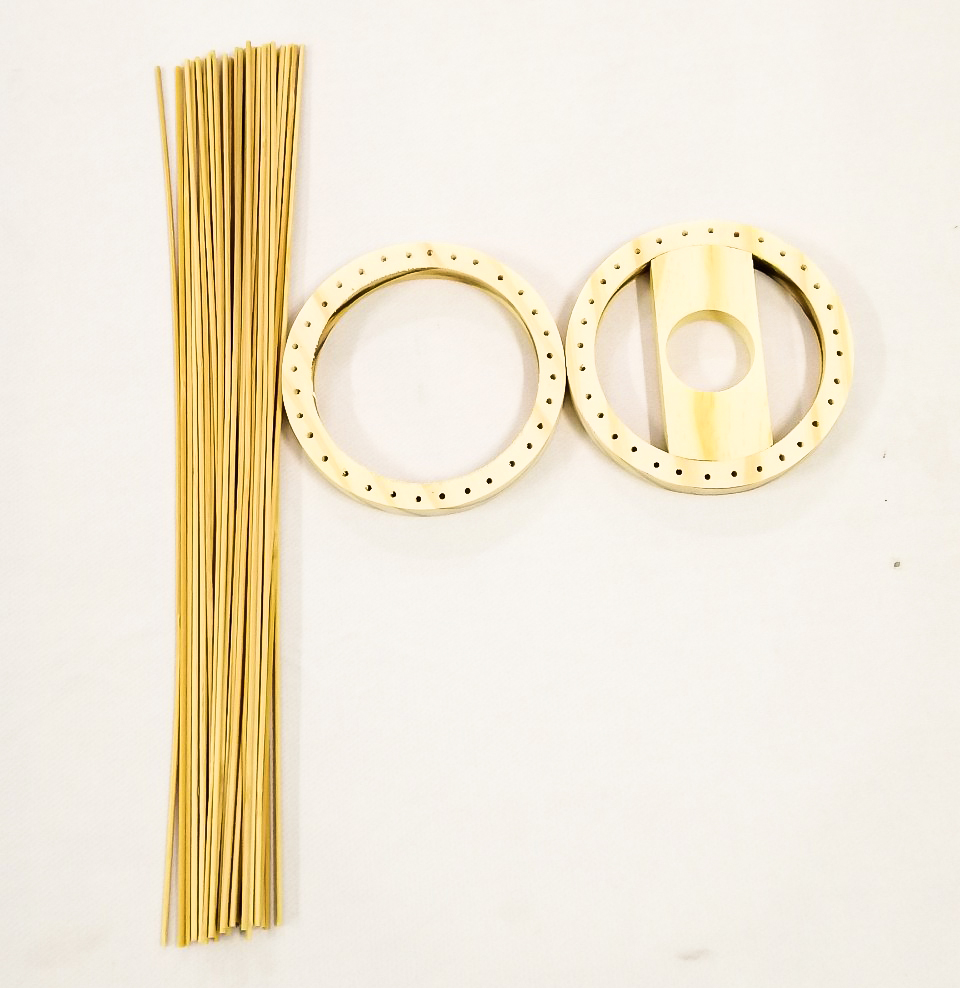 Set of 6 Handwoven Bamboo Pendant Light Shades – Oval Tube Style | Natural Hanging Lamps for Café, Restaurant & Home Decor