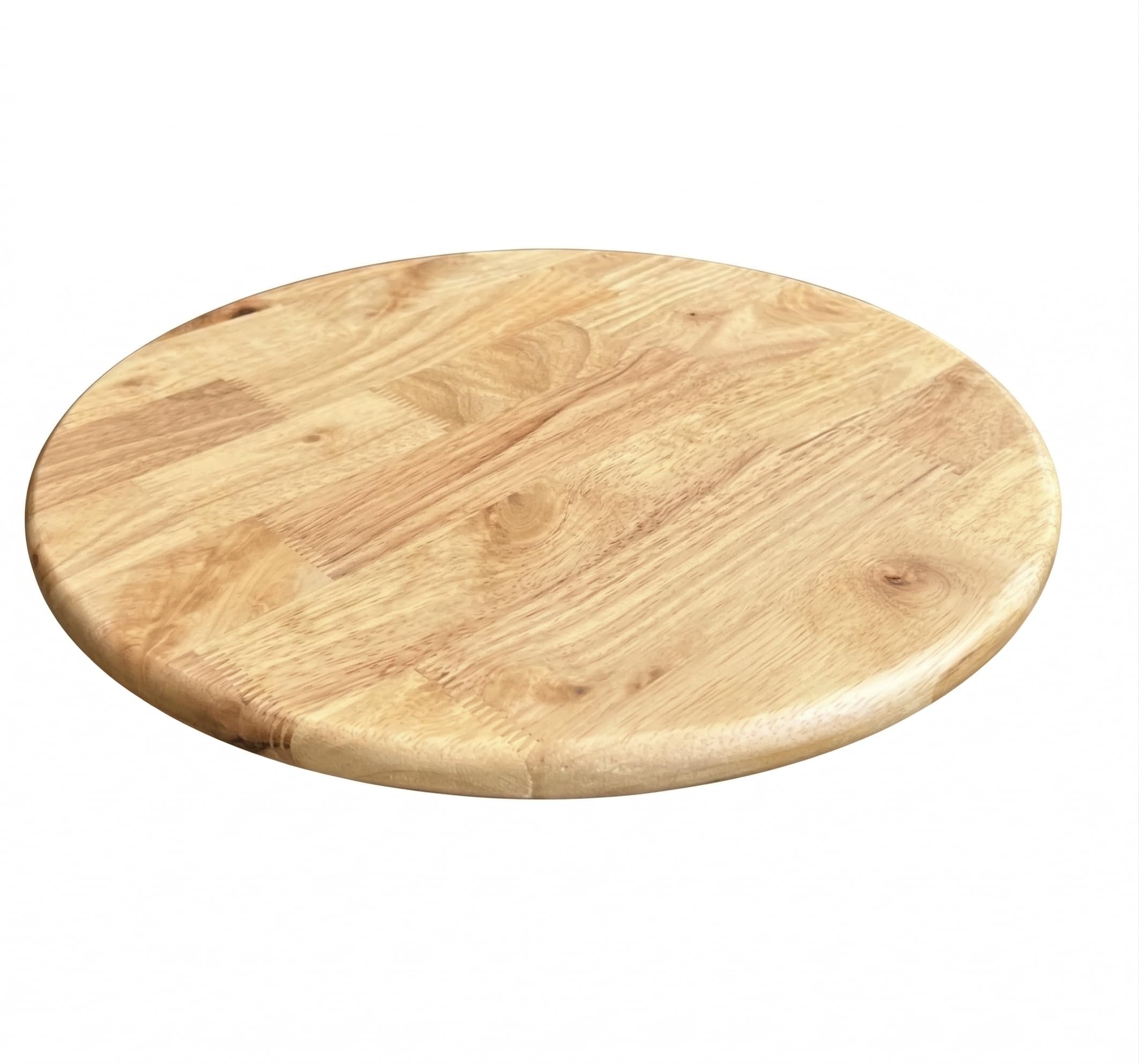 Kikbo Round Wooden Table Top 19.7 Inch (50cm) Rubber Wood for Dining Restaurant Home DIY Coffee Serving Indoor Outdoor Use Ruberwood End Table Nightstand