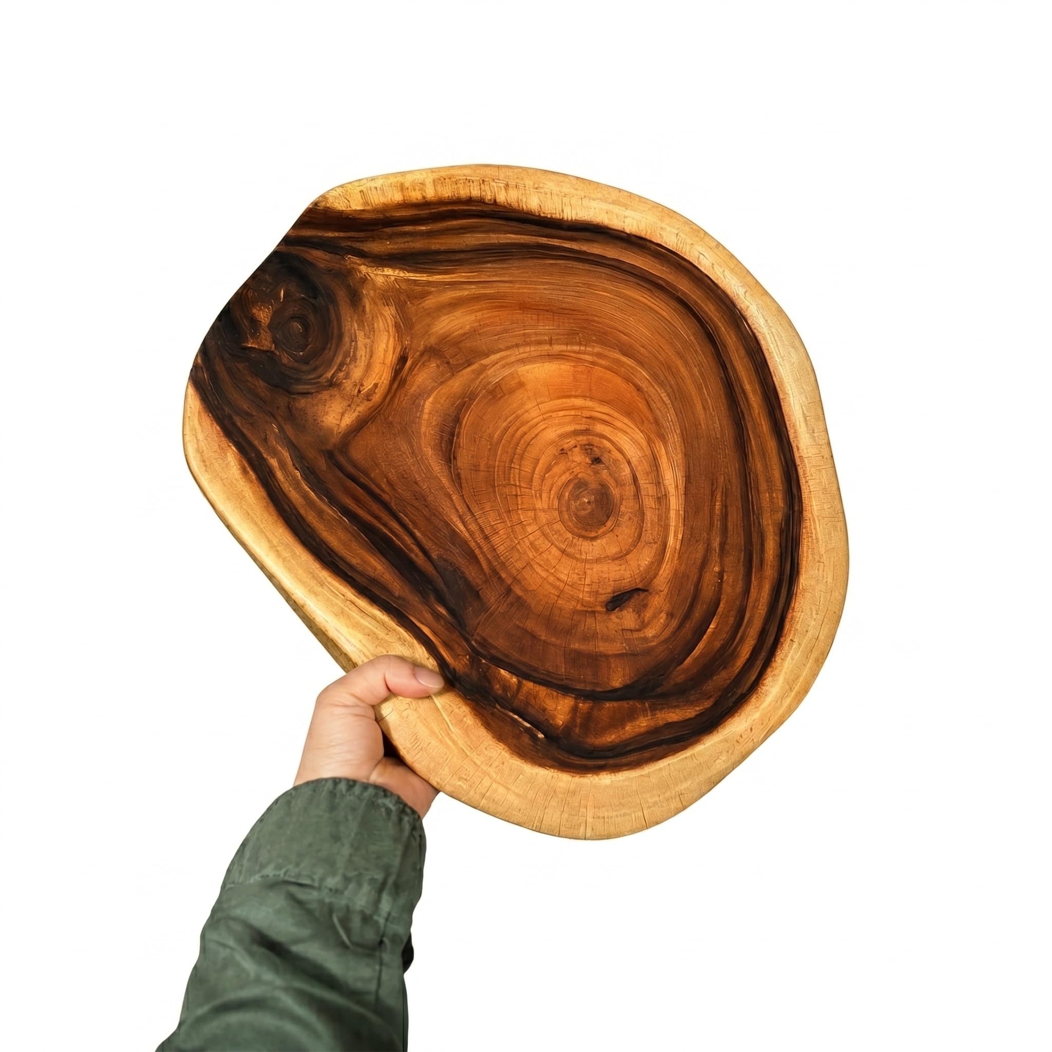 Natural Wood Round Table Top, 20 Inch Solid Tree Slice Wood Slab, 2 Inch Thick Live Edge Wooden Disc for Side Table, Coffee Table, DIY Crafts & Rustic Home Decor
