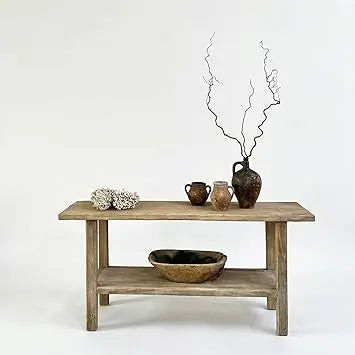 Console Table with Storage Shelf, Rustic Narrow Entryway Table, Wooden Sofa Table for Living Room, Hallway, Foyer, Long Accent Table for Home Decor