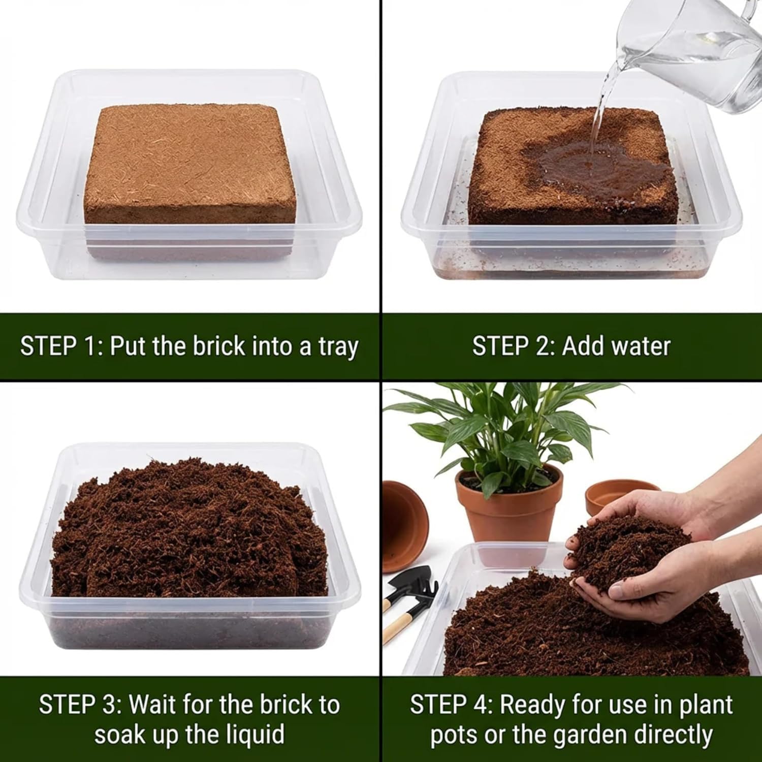 200 x 11 lbs (5kg) Bulk Bricks Coconut Coco Peat Coir Pith - Organic Material Plant Growth, Farming, Nursery, Pot Plants - Delivery via Pallet 2200lbs (1000kg)
