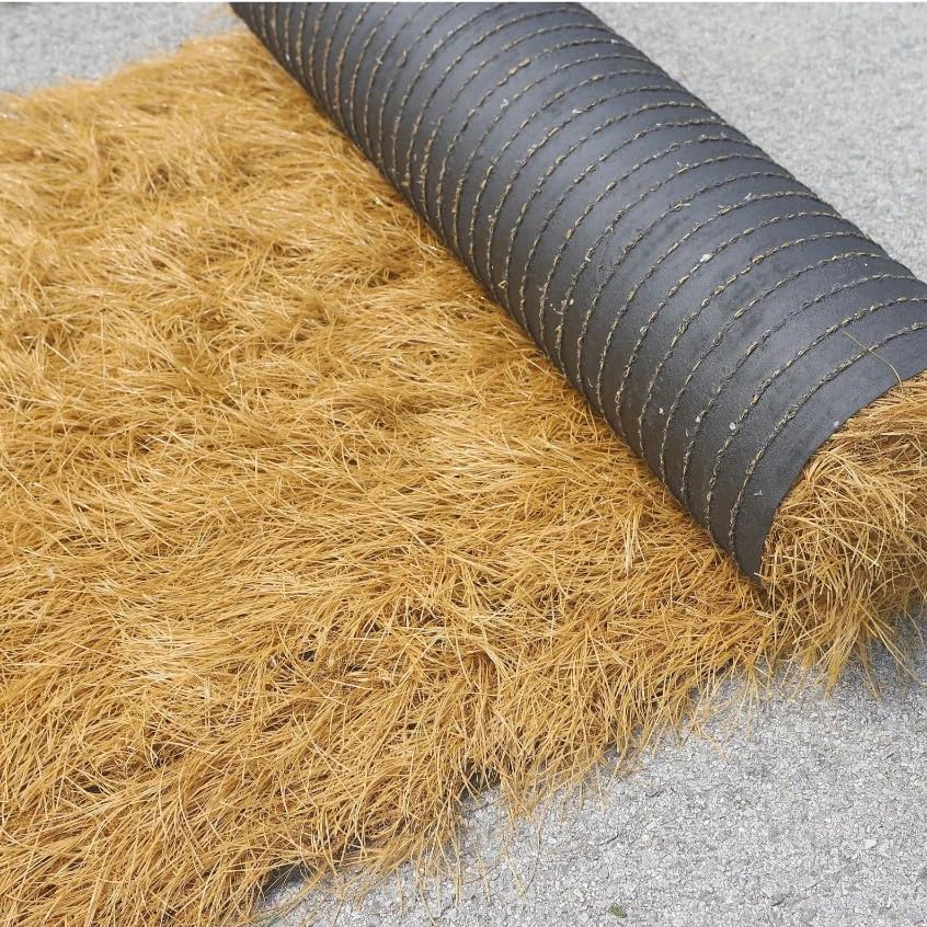 Artificial Thatch Roll for Tiki Bar Roof and Gate Decoration - Weatherproof Fire Resistant Synthetic Straw Roofing Panel - Yellow 3.3 x 9.8 Feet