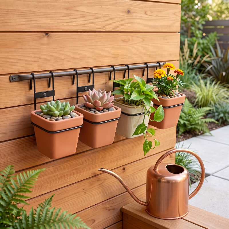 3-Pack Wall Mounted Plant Holders – Heavy-Duty Metal Flower Pot Rings for Round and Square Pots – Versatile Hanging Brackets for Indoor Outdoor Succulents, Cacti & Tropical Foliage (Pots Not Included)