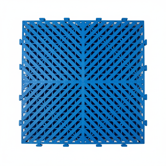 324 Pieces - Heavy-Duty Plastic Floor Covering Tile – Anti-Slip Interlocking Tile for Garage, Car Wash, and Workshop Flooring