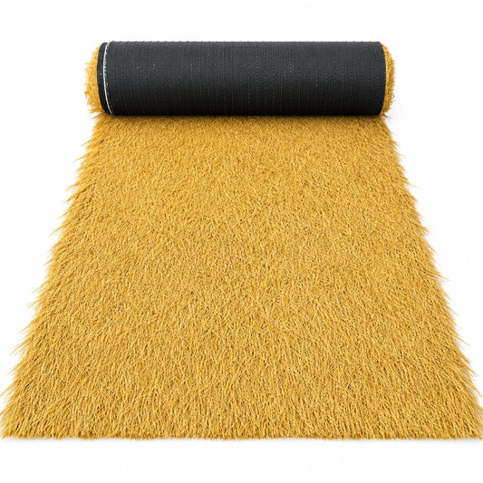 Artificial Thatch Roll for Tiki Bar Roof and Gate Decoration - Weatherproof Fire Resistant Synthetic Straw Roofing Panel - Yellow 3.3 x 9.8 Feet