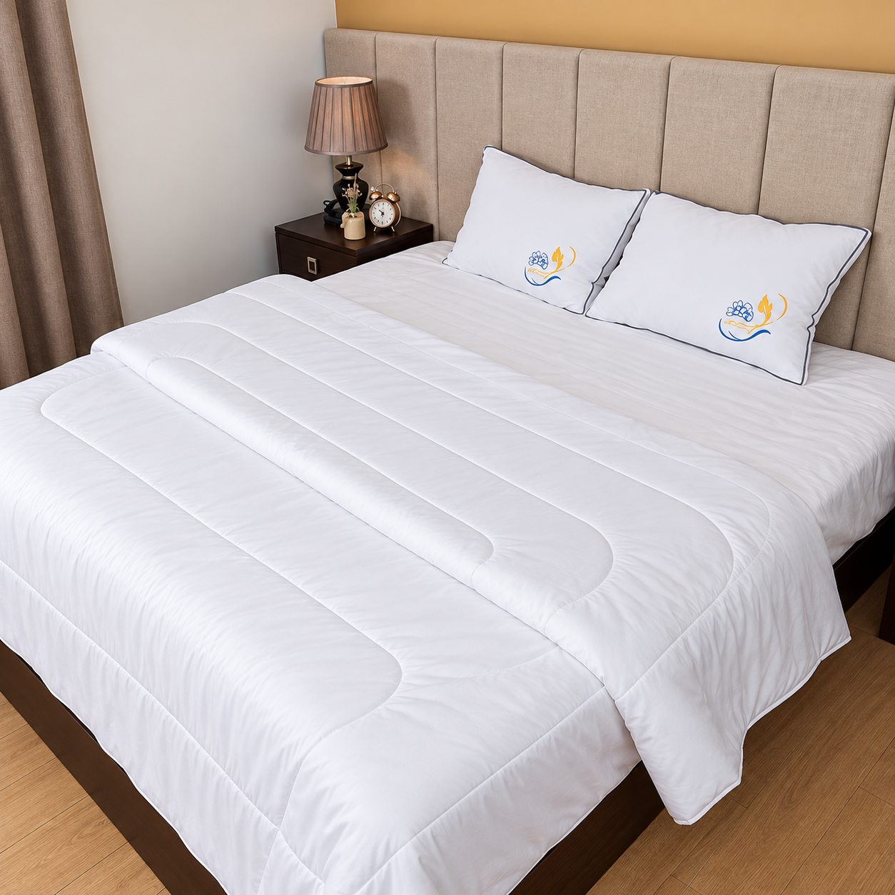 7.2x6.6 ft Quilted Comforter Duvet Insert – All-Season Full Queen Bed Quilt