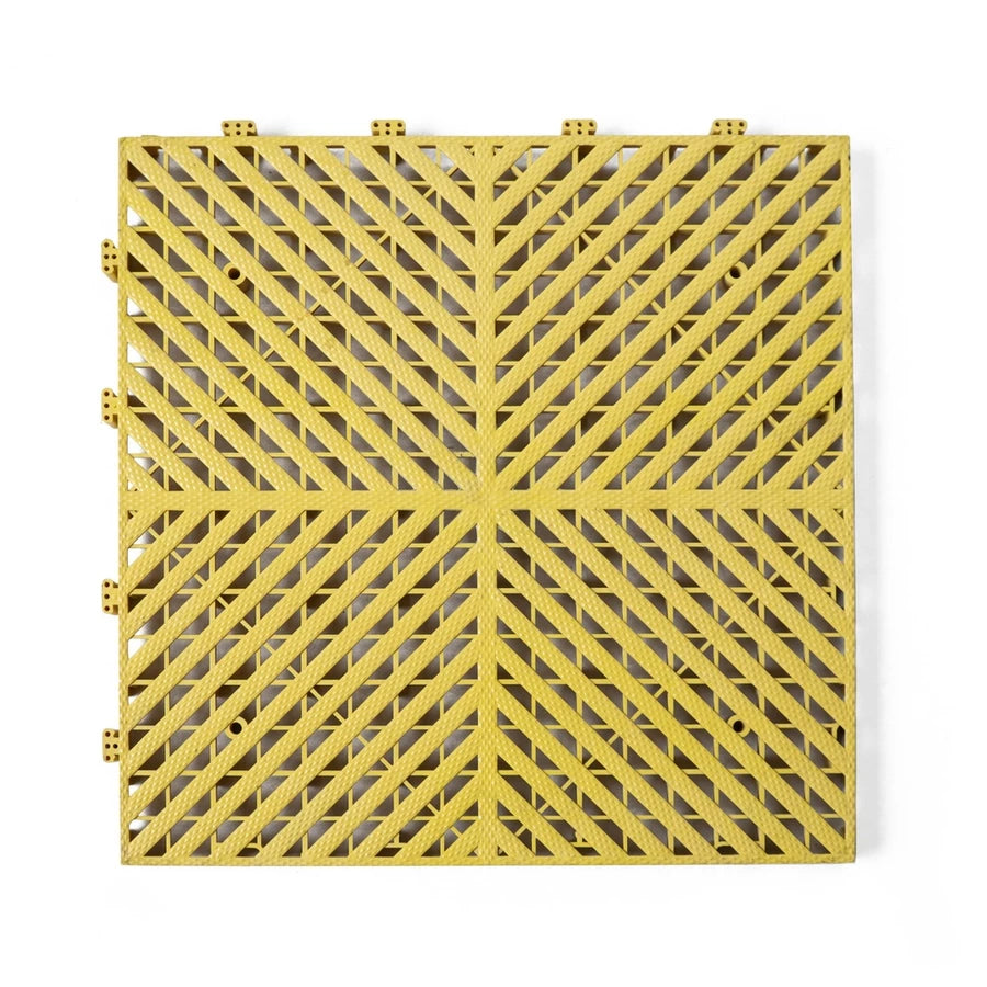 324 Pieces - Heavy-Duty Plastic Floor Covering Tile – Anti-Slip Interlocking Tile for Garage, Car Wash, and Workshop Flooring