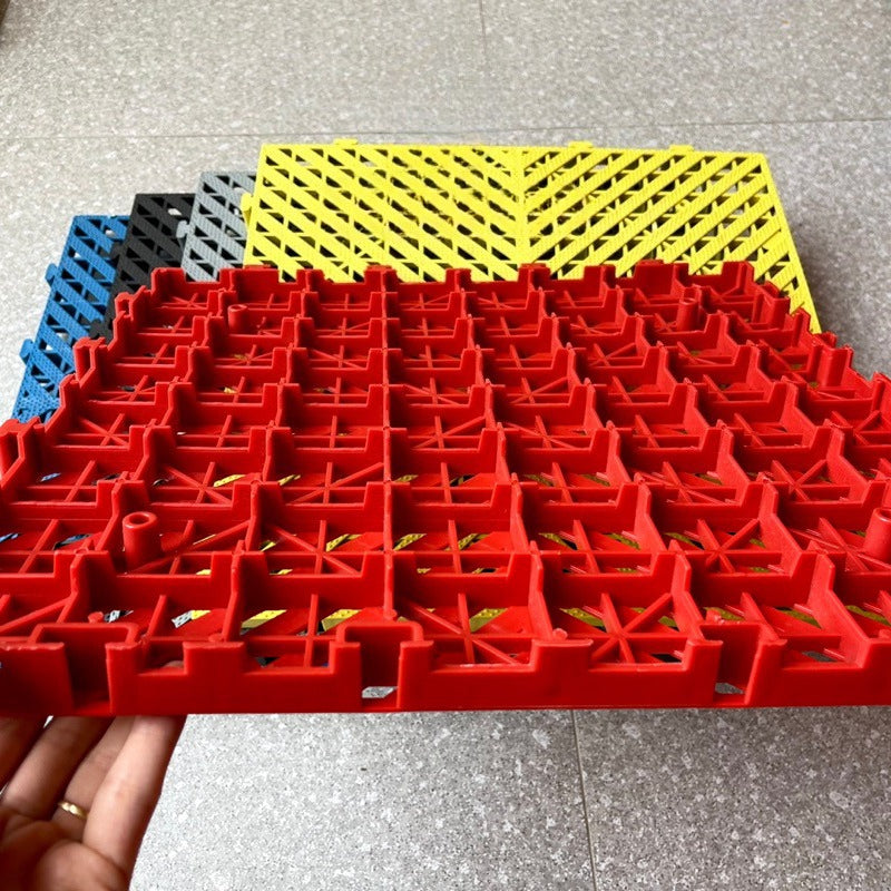 324 Pieces - Heavy-Duty Plastic Floor Covering Tile – Anti-Slip Interlocking Tile for Garage, Car Wash, and Workshop Flooring