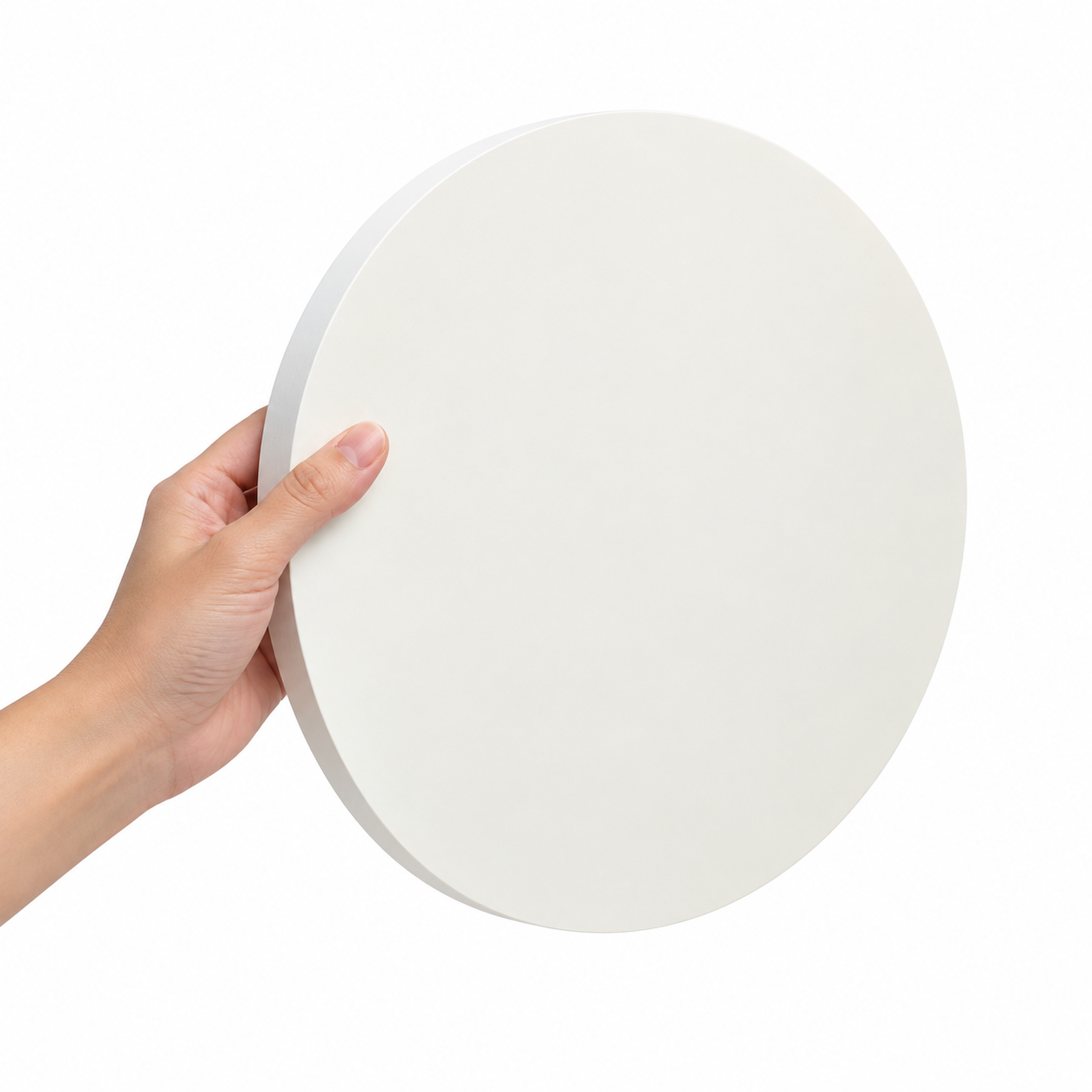 Round White MDF Table Top 0,7"– Smooth Painted DIY Replacement Desk Top