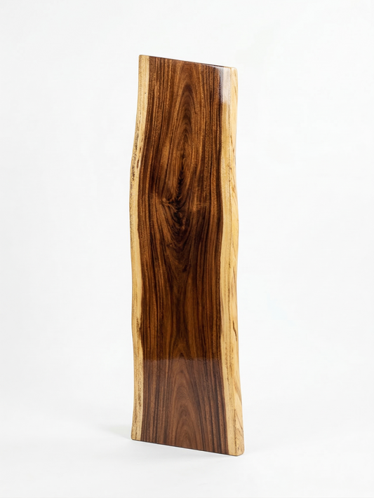 0.94 in Thick Acacia Wood Slab Table Top – 39.4 in Long, 11.8-13.8-15.7 in Wide – DIY Solid Wood Boards for Coffee Tables, Benches, Shelves, Home Projects