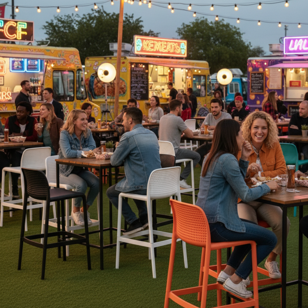 20 or 44pcs Bar Stool Tall Chairs for Indoor and Outdoor Dining and Entertainment - Perforated, Sturdy, Stackable and Light Weight