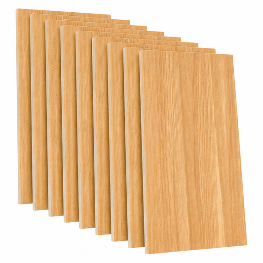 9mm (0.35") MDF Wood Panels with Double-Sided Wood Grain Melamine Finish – Choose Size – Textured Laminated Board for Shelving, Wall Panels, Partitions, Cabinets & DIY Projects