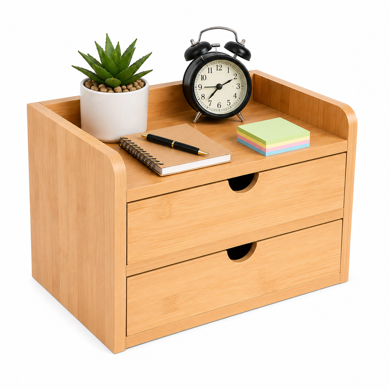 Preassembled Desktop Shelf Organizer, Compact Wooden Desk Bookshelf for Home Office, Study Room & Bedroom, Space Saving Storage for Books, Plants & Desk Accessories 12.6 x 8.7 x 8.3 Kikbo