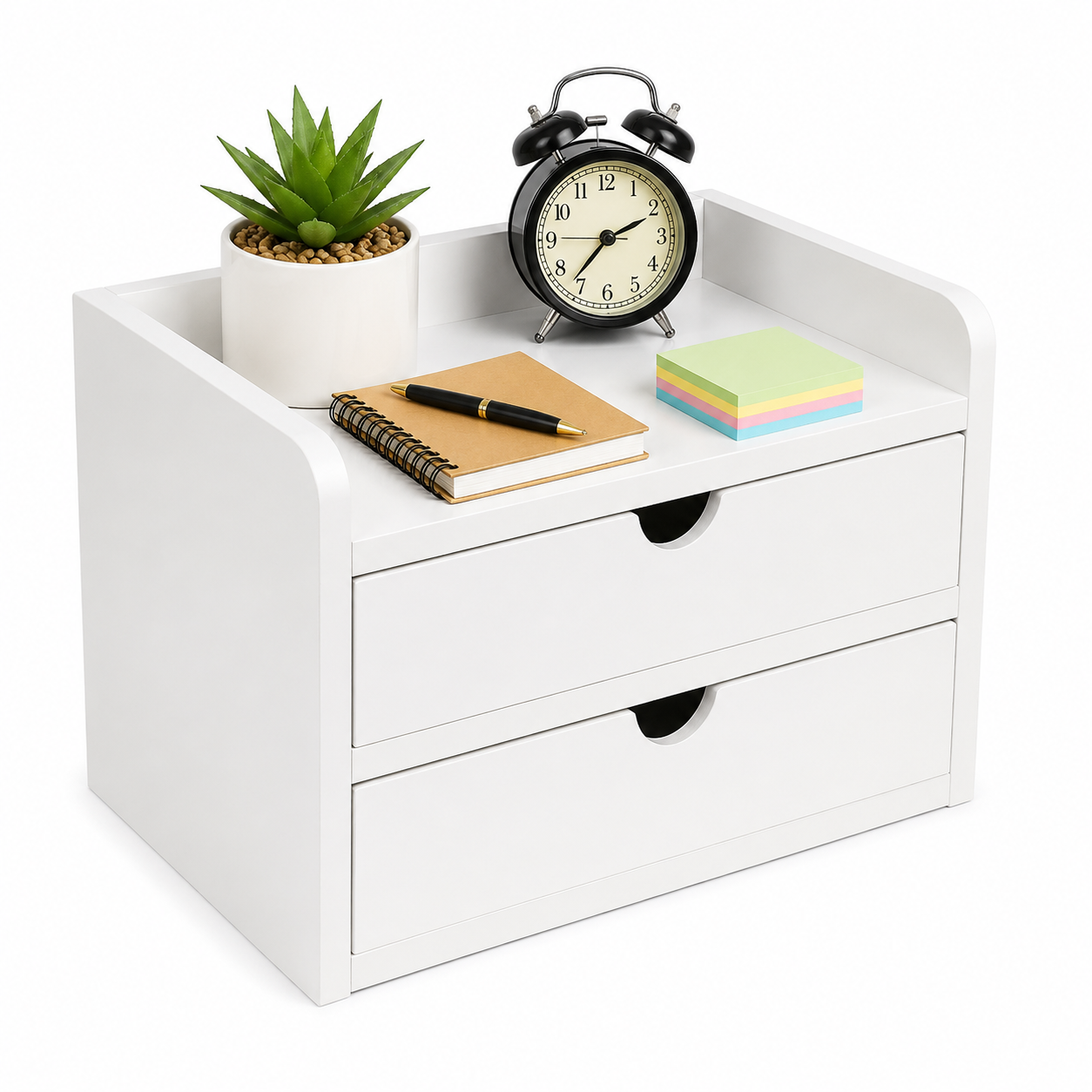 Preassembled Desktop Shelf Organizer, Compact Wooden Desk Bookshelf for Home Office, Study Room & Bedroom, Space Saving Storage for Books, Plants & Desk Accessories 12.6 x 8.7 x 8.3 Kikbo