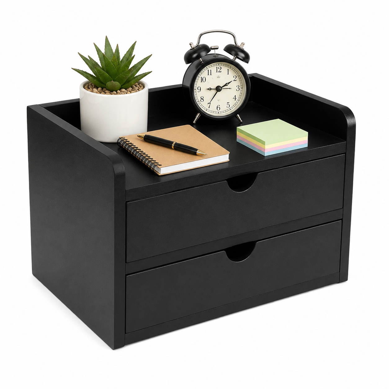 Preassembled Desktop Shelf Organizer, Compact Wooden Desk Bookshelf for Home Office, Study Room & Bedroom, Space Saving Storage for Books, Plants & Desk Accessories 12.6 x 8.7 x 8.3 Kikbo